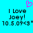 A static image with a bright cyan background displays two identical text blocks and a pink pixelated heart symbol above them.