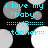 Pixelated cyan text on black background with gray and white circular shapes, displaying 'i love my *baby*' followed by ':<3:::' and ':tanner::' in a