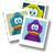 Two overlapping cartoon-style character icons with distinct color schemes and facial features on a white background.