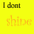 Yellow background with text fragments in black and orange, showing animation where 'shide' changes to 'shine'.