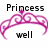 A pink tiara with a star on top appears in three , each containing different text: 'Princess', 'well i am', and 'right?'