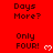 Red background with black text reading 'Days More?' and 'Only FOUR!' in pixelated font, white heart symbols, and a gray rectangular overlay.