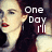 Pixelated image of a woman with red hair and red lipstick, showing text "One Day I'll" on the left and "Fly Away" on the right.