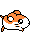 Four pixelated orange-and-white hamster-like characters in a , each with distinct facial expressions and limb positions against a gray background