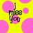 Yellow background with pink circles and black text reading 'I miss you' in pixelated font.