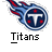 Pixelated icon featuring a blue and red circular emblem with white 'T' symbol, flame-like extensions on left side, four red dots around the 'T', and text elements below.
