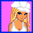 Pixel art contact sheet showing a blonde angel character in multiple frames with pink background and white text reading "i am your angel from heaven".