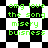 Green text on black-and-white checkered background with repeated phrases, animated to shift positions across frames.