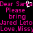 Pixelated pink text on black background reads 'Dear Santa Please bring Jared Leto Love, Missy' with a white pixelated heart replacing 'Santa' in the first line.