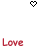 Red 'Love' text repeated across a white background with black pixelated heart symbols scattered throughout.