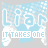 identical light blue and white pixelated icons featuring the name 'Lian' with text variations below, set against a gray background