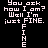 A 5x5 contact sheet of animated frames showing a repeating text-based animation where "You ask how I am? Well I'm just FINE." is displayed in white pixelated font on black background, with the word "FINE" vertically stacked and red text appearing at the bottom right corner across multiple frames.
