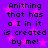Purple background with pink star shapes and black pixelated text reading "Anithing that has a I in it is created by me!" repeated twice.