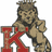 Pixelated image of a figure with long hair and a crown holding a large red letter K against a white background.