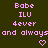 Pixelated text and symbols on dark green background with pink lettering, showing repeated phrases and changing heart/arrow shapes.