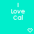 Two identical pixelated text displays on a cyan background with white hearts below each.