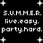 Black background with white pixelated text and star symbols arranged in a pattern, repeating phrases and punctuation