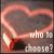 Pixelated static image of a pinkish-red abstract shape with white text reading "who be" and "blessed!" on a dark background.