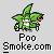 Green cartoon character with orange eyes and white mouth, holding a white object, displayed in a with text below