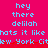 Pixelated text on a bright pink background with repeated phrases and partial city names in light blue.