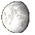 Pixelated circular icon with light gray and white tones, dark gray border, and subtle pixelated texture resembling a moon or sphere.