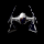 Animated sequence of a starfighter with rotating wings and shifting color patterns against a black background.