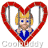 Animated contact sheet of a pixelated character in blue suit behind red heart frame with jail bars, showing sequential hand movements from crossed arms to raised hands and back.