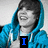 Four- of a person in various poses with text overlays: blue hoodie, black shirt, red '<33', and 'YouJustin' in green and purple