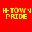 Four display 'H-TOWN PRIDE' in yellow pixelated text against red, dark red, black, and maroon backgrounds