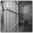 Black-and-white animated icon shows a jail interior with vertical bars, a small stool, and a barred door, with text changing across frames