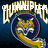 Pixelated logo with yellow cat head in blue circle, text 'QUINNIPIAC' above and 'HOCKEY' or '2007-2008' below on dark background.