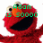 Two side-by-side pixelated Elmo images with green text overlays; left reads "Adam is 50000", right reads "Tickle me Elmo".