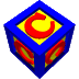 blue cubes with yellow faces displaying red C-shaped symbols, arranged in five and six against a gray background