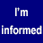 A blue and red political campaign icon featuring text, an American flag, and a candidate name with pixelated details.