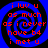 Blue spiral background with red text reading "i luv u as much as i never have b4 i met u" in four identical