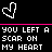 Animated contact sheet of a pixel art icon showing heart shapes and text changing across frames, with pink horizontal lines separating rows on black background.