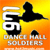 Pixelated graphic with orange-yellow gradient background, large white and black stylized '50' on left, black silhouette of person in motion on right, and partially legible text below.