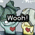 Animated sequence showing two cartoon characters with heart symbols on their chests, displaying changing text overlays.