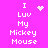 Pixelated text on bright pink background with animated heart and star symbols changing position.