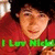 A person in a red hoodie with dark hair appears across three , each showing slight variations in facial expression and head position beneath green text reading "I Love Nickel"