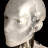 A pixelated 48x48 buddy icon featuring a robotic head on the left and digital text display on the right, with visible frame differences indicating animation.