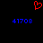 Red pixelated heart symbol above two blue numeric sequences on black background.