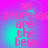 Pixelated text 'All georgias are the best' in pink on a gradient background of cyan and magenta, displayed in a