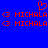 Red pixel art displays four instances of 'MICHALA' text with left-pointing arrow symbols on a blue background, topped by a heart-shaped symbol.