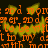 Animated orange text on dark background with yellow flame-like effects, repeating phrases and partial words.