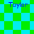 Pixelated green and cyan checkered pattern with four instances of the text 'Taylor' in blue, arranged across two distinct layouts