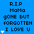 Blue background with repeated text 'R.I.P MaMa gone but forgotten I LOVE U' and white star symbols, animated to show increasing star counts.