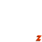 Red 3D 'Z' characters of varying sizes and orientations on a gray background, with one character showing motion trails.