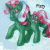 A 50x50 pixel animated buddy icon featuring a green My Little Pony character with pink mane and tail on the left, alongside a dark green background with bright green text reading "Original Icons .com" on the right.