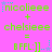 Green text and symbols on pink background with animated star color changes between light purple and cyan.